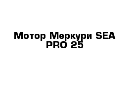 Мотор Меркури SEA-PRO 25